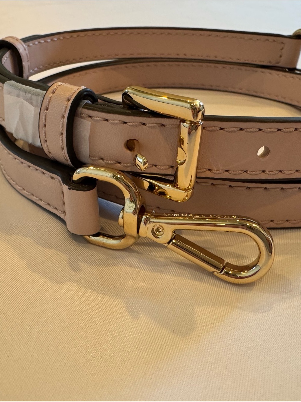 Michael Kors Pink Leather Adjustable Strap with Gold Hardware - Picture 4 of 5